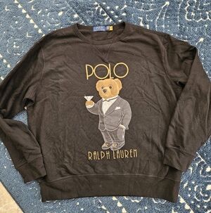 POLO Ralph Lauren Black Crewneck Sweater. Sz L